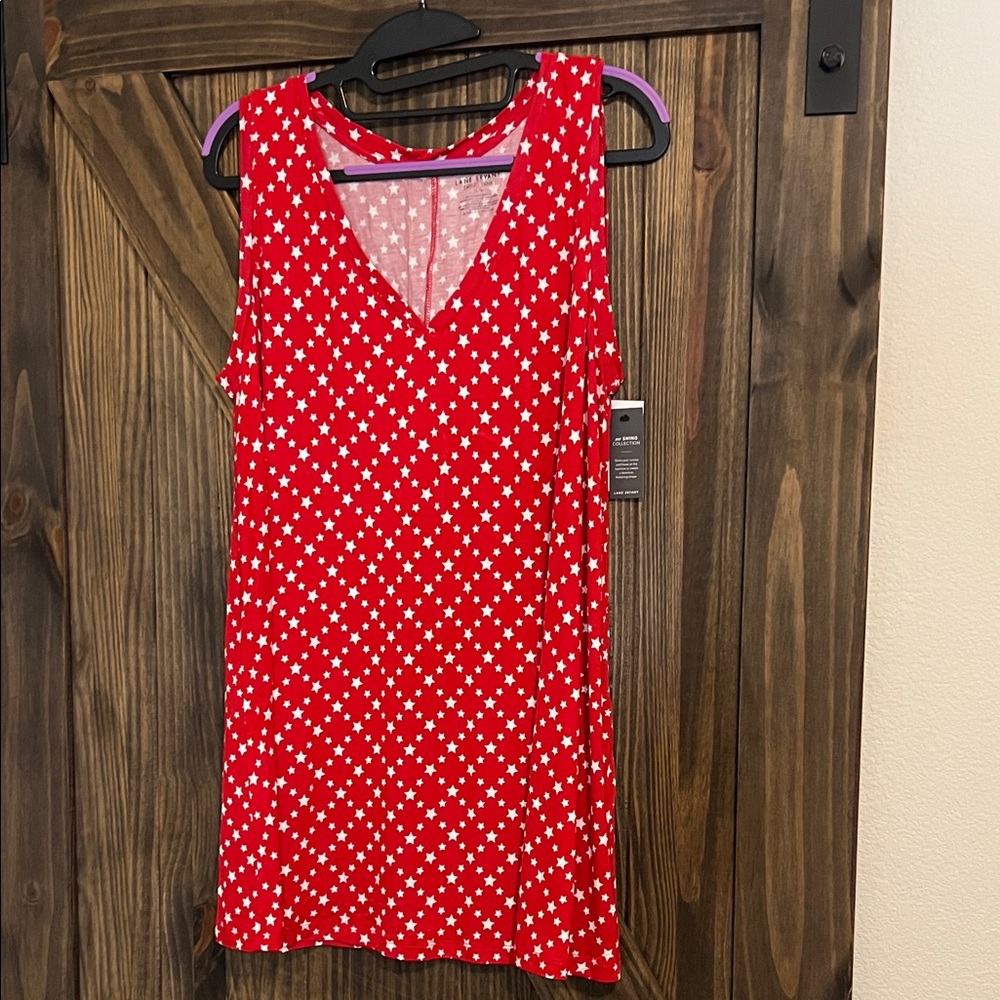 Lane Bryant Red and White Star Tank Top 14/16